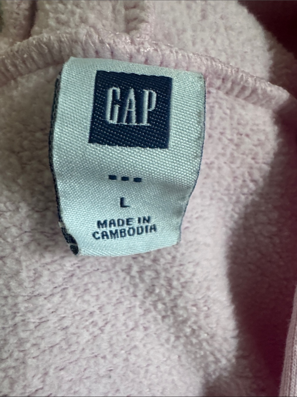 GAP Women’s Pink Full Zip Y2K Hoodie Sz L - Picture 7 of 8